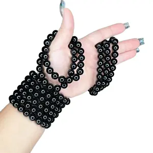 Blissful Crystals Onyx Crystal Bracelet for Women and Men 10mm Healing Pain Relief Protection Unisex Adult Accessory