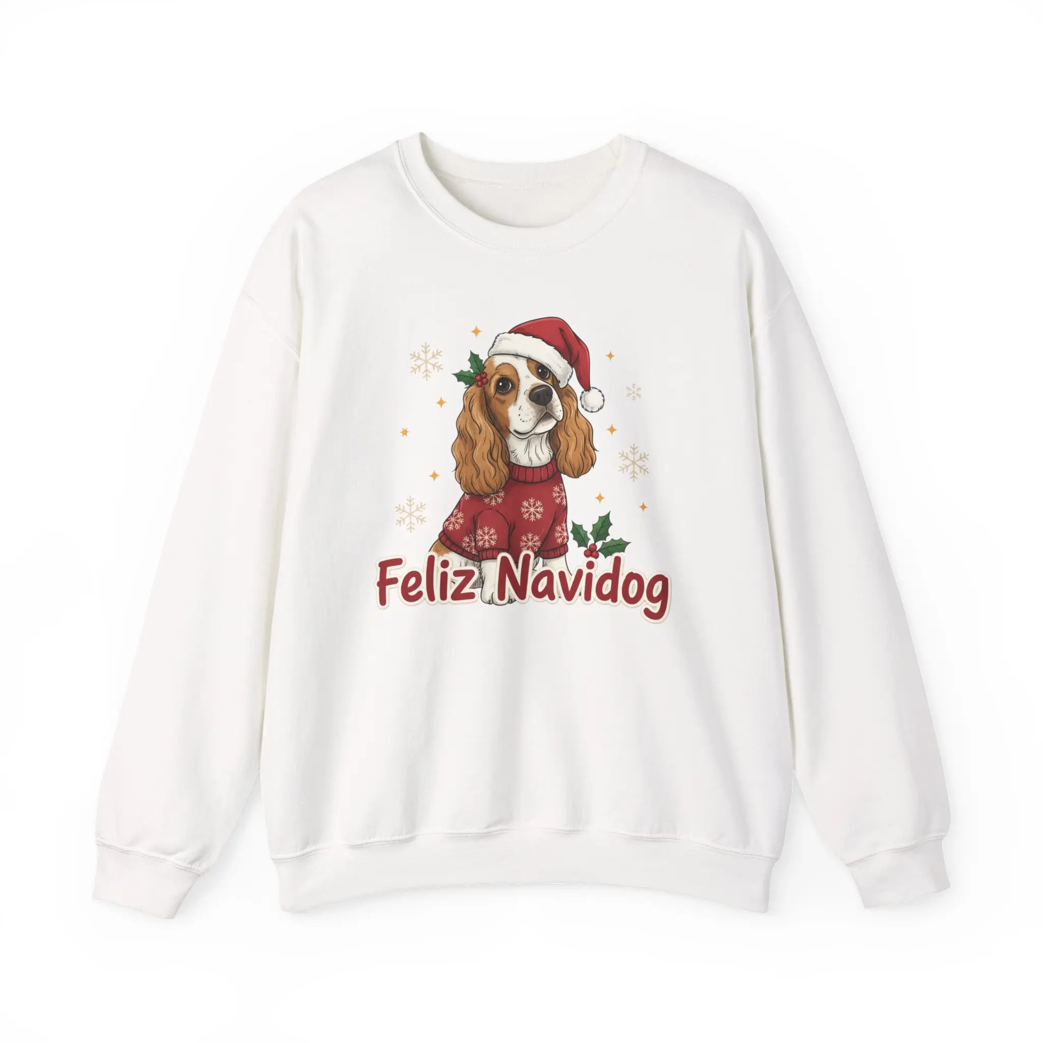Christmas Cocker Spaniel Crewneck Sweatshirt | Holiday Dog Sweatshirt