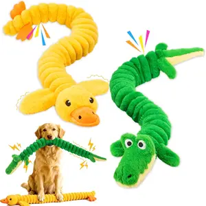 LECHONG 2-Pack 40" Extra-Long Squeaky Dog Toys for Large Dogs, Soft Chew Plush Stuffed Animal Dogs Toy, Interactive Tug-of-War Dog Toys for All Dogs to Keep Them Busy