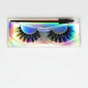 Labo Glam Runway 25mm Long Faux Mink Lashes | Lifted Model Glam Strip Lashes Reusable