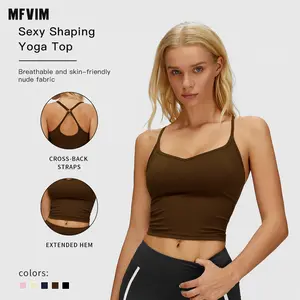 MFVIM Women’s Solid Color Sports Tank Top – Casual, Comfortable, Breathable Sleeveless Sports Top for Yoga, Gym, Workouts, and Running; Ladies’ Activewear for All Seasons
