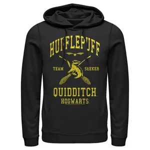 Men's Harry Potter Hufflepuff Quidditch Seeker Pull Over Hoodie Men's Harry Potter Hufflepuff Quidditch Seeker Pull Over Hoodie