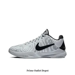Gray & White Checkerboard & Zebra Print Low-Top Retro Basketball Sneakers | Streetwear Shock-Absorbing Breathable Athletic Shoes