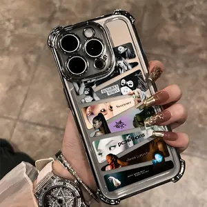 Phone Case - Fashionable Female Vocalist Music Design Album A-Ariana G-Grandes Phone Case Compatible with Iphone 17 16 15 14 13 12 11 Pro Max Air Plus Shockproof Transparent Soft Back Cover