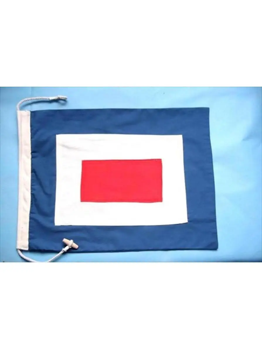 Handcrafted Model Ships Nautical-Flag-W Letter W Cloth Nautical Alphabet Flag - 20 in. Decorative Accent