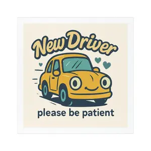 New Driver Car Magnet – Please Be Patient Decor, Cute Vehicle Magnet, Gift for New Drivers, Funny Auto Accessory, Car Decor