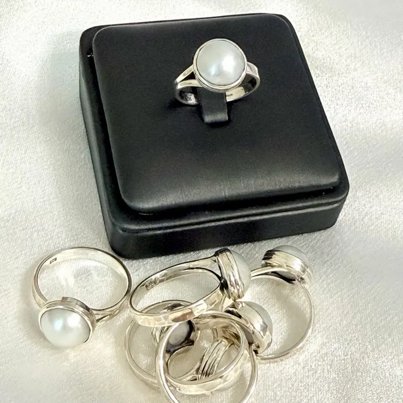 Silver 925 pearl ring | Plata 925Anillo perla natural