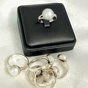 Silver 925 pearl ring | Plata 925Anillo perla natural