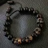 Vintage Gothic Skull Beaded Stretch Adjustable Bracelet, Trendy Punk Men's Party Street Style Personalized Wrist Bracelet Fashion Jewelry Bead Bracelets