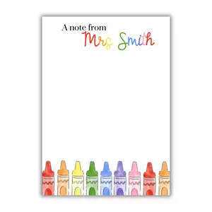 Watercolor Teacher Crayon Notepad Watercolor Teacher Crayon Notepad
