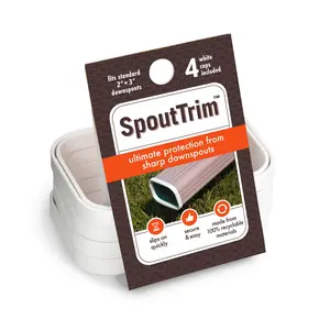 SpoutTrim Downspout Safety Cap & Cover - 2"x3" | 4 White Caps Included | Easy Install, Durable & Weather-Resistant | Protects Adults, Children & Pets | Made in USA