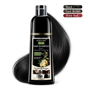 200ml 3-in-1 Black Hair Dye Shampoo Ginseng Covers Gray Hair Natural Plant Haircare Gentle Silky Smooth Coloring Convenience Revitalizes Conditioner