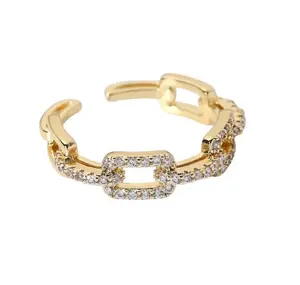 Rhinestone Chain Ring