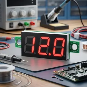 0.28" LED Portable DC Voltmeter: Digital Multimeter for Car Battery Testing, DIY Electronics & Electrical Repair. Accurate 2.5V-30V Measurement Tool for Automotive, Home & Professional Use.