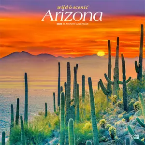 Arizona Wild & Scenic | 2026 12 x 24 Inch (Hanging) Monthly Square Wall Calendar | Plastic-Free | BrownTrout | USA United States of America Southwest State Nature