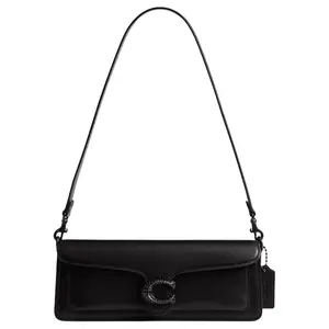 COACH Tabby 28 Handbag for Women – Structured Calf Leather Top-Handle and Crossbody Bag in Black