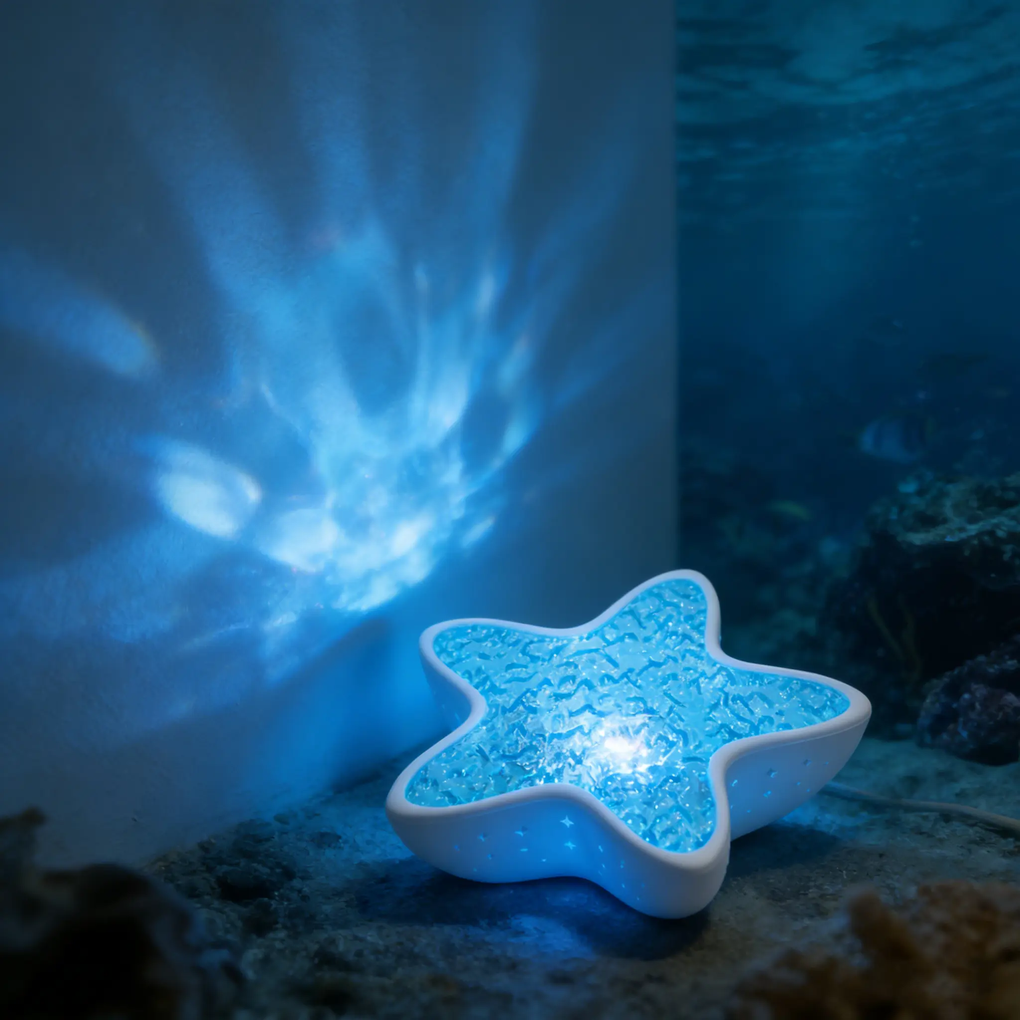 LED Starfish Projector, Night Lamp Light Show, Mood Lighting Home Decor for Living Room, Festive Party Supplies for Birthday Christmas