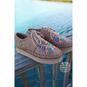 Corazon Otomi Loafers - Women's Footwear with Colorful Embroidery, Comfortable Design, and Stylish Look