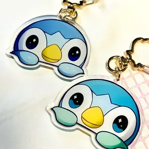 Shiny Piplup 2” Acrylic Keychains | Double Sided Pokemon Charms | Legends of Arceus keychain