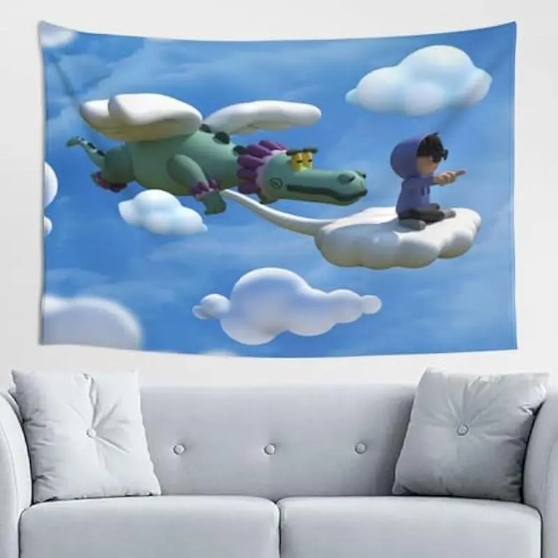 Junior Singer H Tapestry Wall Hanging Tapestries Wall Blanket Art Wall Decor for Home Dorm Bedroom Office Cotton Decorative