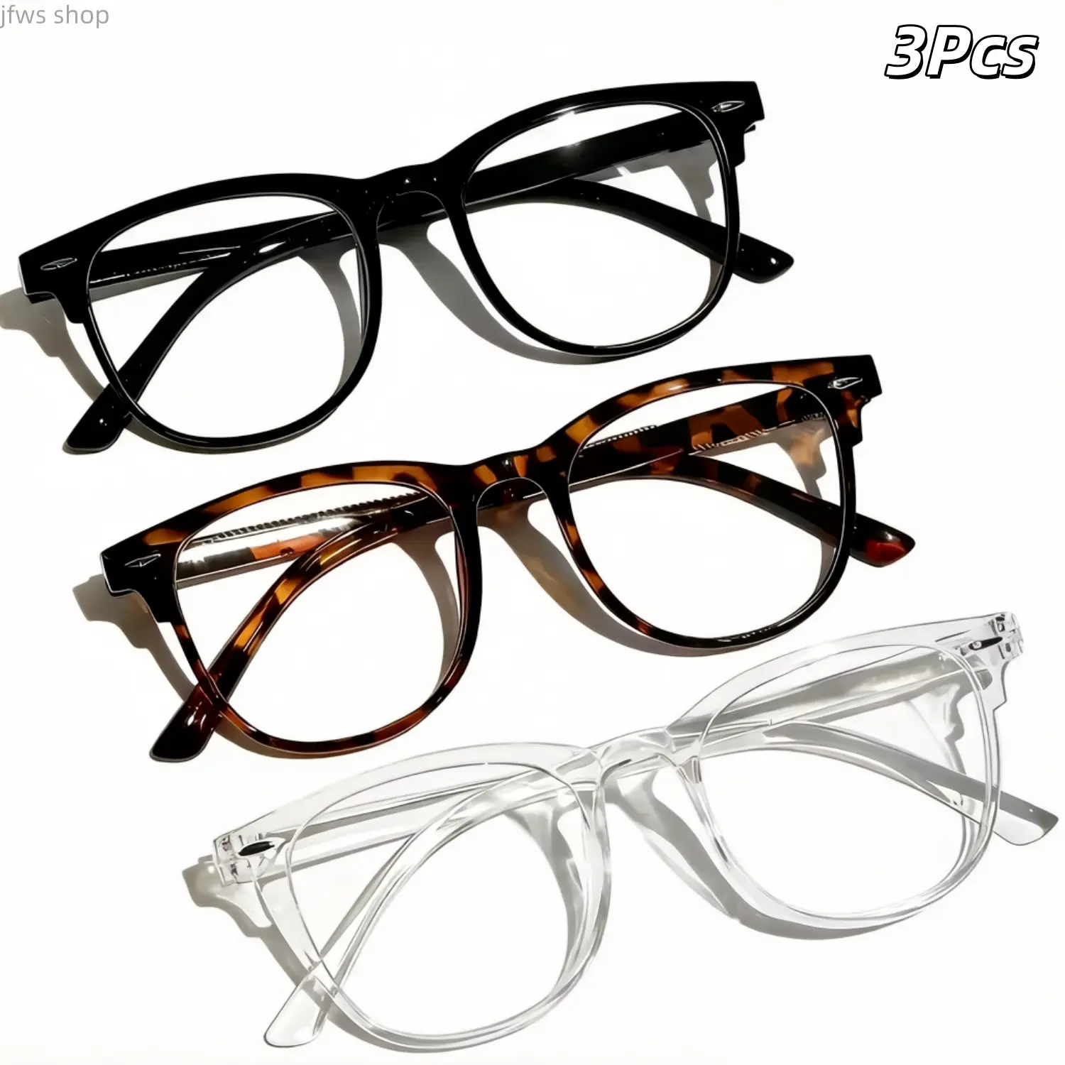 Retro Full Rim Classic Fashion Glasses Set - Unisex Tropical Rectangle Lightweight Eyewear with Blue Light Blocking Allday Wear Lenses for Daily Outdoor Eye Protection (DIY Bag Accessory)