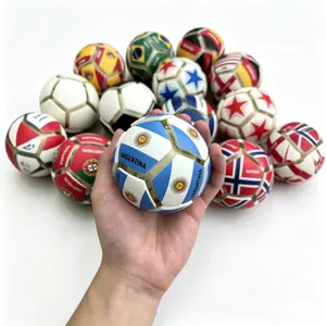 Squishy Soccer Stress Ball, Silent Click Fidget Football Toy, Anxiety Relief Sensory Gadget for Sports Fans Game Day Office Use