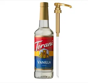 Torani Coffee Syrup, Vanilla Flavored Syrup for Drinks, Pump Included, 25.4 Fl Oz
