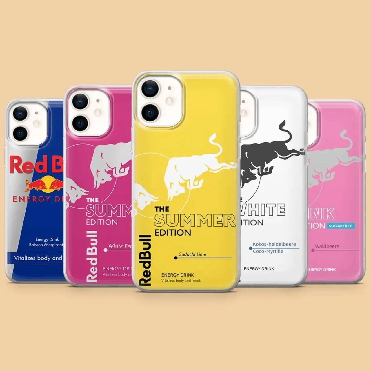 Bull Edition Phone Case Energy Drink Wings Cover for iPhone 17 16 15 14 13 Samsung S25Ultra S24 S23FE A54 A34 A15 A14 Pixel 9Pro 8A 7A