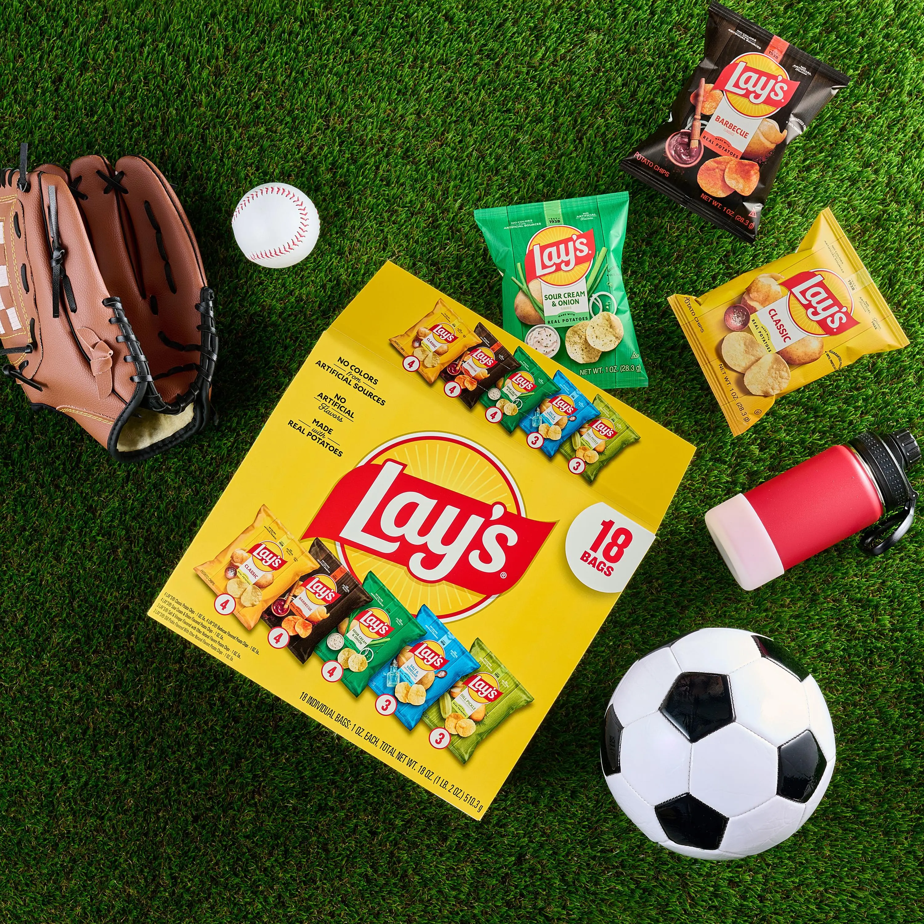 Lay's Snacks Mix Potato Chips Variety Pack, 1 oz, 18 Count