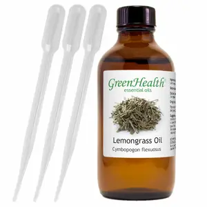 Lemongrass Essential Oil 4 fl oz 100% Pure Natural Cymbopogon flexuosus Steam Distilled for Invigorating Antiseptic Properties
