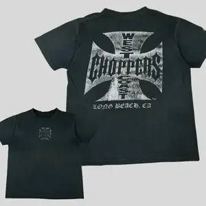 Vintage West Coast Choppers T-shirt For Men, Vintage Dirty Effect Rare Biker Graphic Tee, Hype Streetwear Style Shirt, Gift Ideas