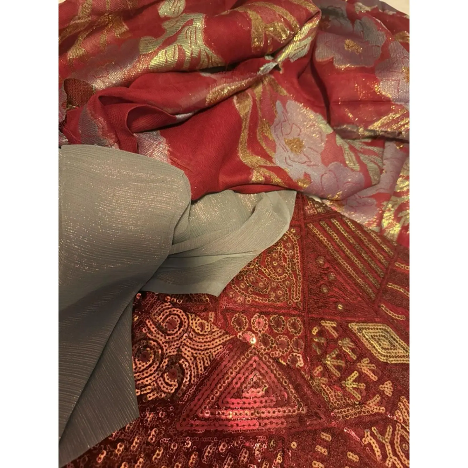 Dirac Full Set Faransawi - High Material, Beautiful Design, Red and Gold Color, Perfect for Special Occasions