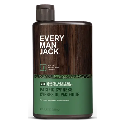 Every Man Jack 2 in 1 Shampoo and Conditioner for Men, Moisturizing Shampoo for All Hair Types, Phthalate and Paraben Free Hair Care Hair Essentials Moisturizing Haircare