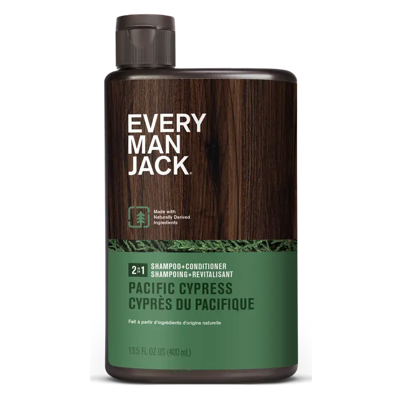 Every Man Jack 2 in 1 Shampoo and Conditioner for Men, Moisturizing Shampoo for All Hair Types, Phthalate and Paraben Free Hair Care Hair Essentials Moisturizing Haircare