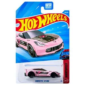 Hot Wheels Corvette C7 Z06 Diecast Pink Black Car 1:64 Chevrolet