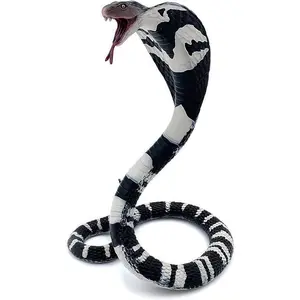 Snake Toys Scary Prank Cobra Animal Figures Gag Gifts Halloween Decorations for Children's Animal Figurines Toys for Home and Garden Decorating