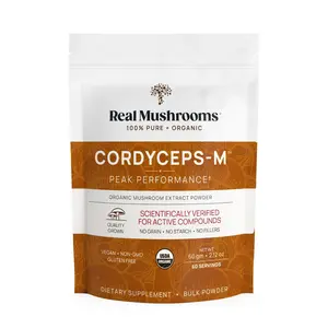 Organic Cordyceps-M Mushroom Extract Powder 60g or 150g Pouch 1000mg per Serving USDA Certified Vegan Non-GMO Gluten-Free