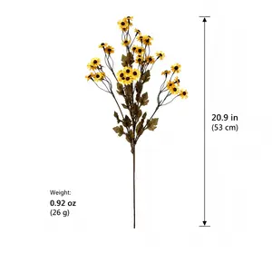 Aesthetic Artificial Chamomile Dried Daisy Flowers, 6 Pcs Mix & Match Faux Silk Floral Stems (6 Flower Heads  per Stem, 20.9in) for Wedding DIY Bride, Cozy Room Decor, Vintage Party