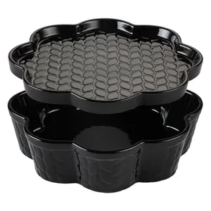 Temp-tations Carved Willow Nostalgic 2.5qt Flower-Shaped Baker w/ Lid-it Bakeware Baking