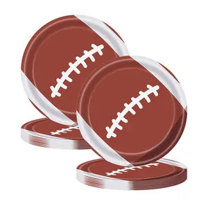 Rugby-Themed Party Supplies – Disposable Tableware Set for Festive Gatherings & Decorative Items