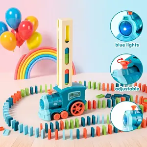 Domino Train Set – Creative Electric Building & Stacking Toy for Kids, Perfect Birthday or Christmas Gift