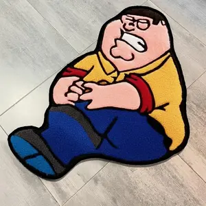 Fun Cartoon Character Carpet, Soft Fluffy Living Room Rug, Personalized Bedroom Decor, Gift for Friends, Suitable for Hallway, Sofa, Coffee Table