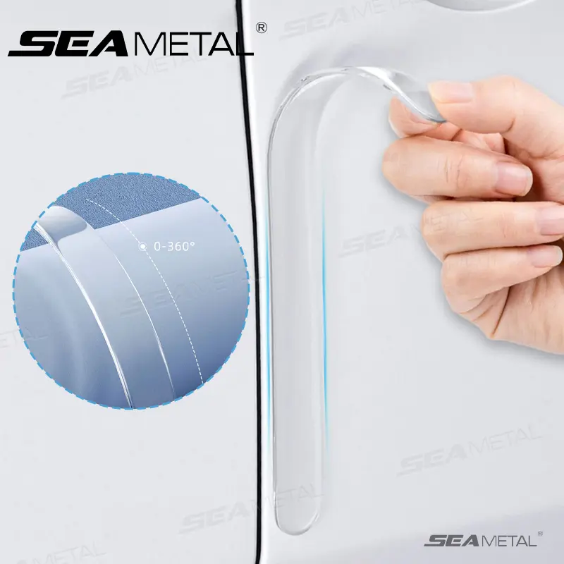 SEAMETAL 4PCS Car Door Anti-Collision Strip Universal Auto Door Edge Guard Anti Scratch Protector Stickers for Car Accessories