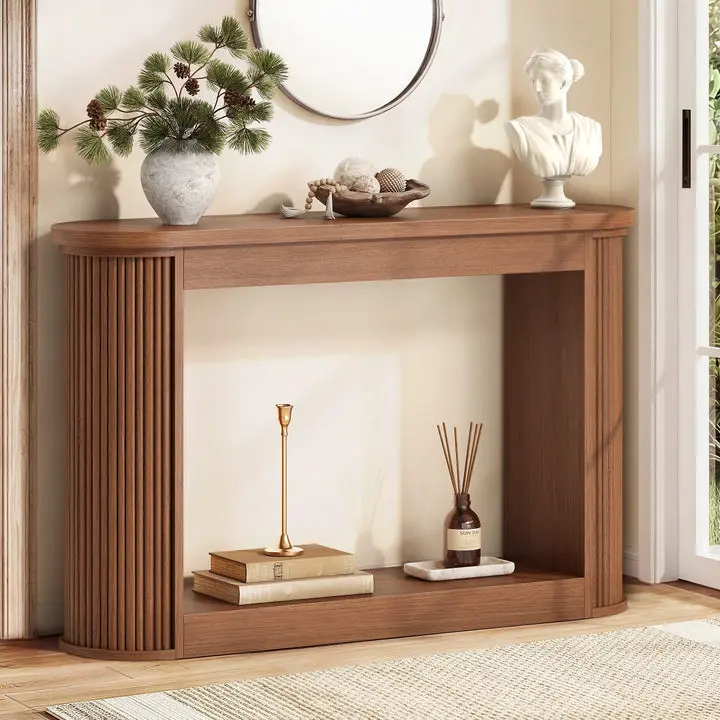 SIKAIC Console Table with Storage, Wooden Entryway Table for Living Room and Hallway, Brown Sofa Table SIKAIC Console Table with Storage, Wooden Entryway Table for Living Room and Hallway, Brown Sofa Table