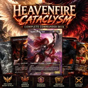 Heavenfire Cataclysm Commander Deck | 100 Card EDH Proxy Set + Tokens | Custom Fantasy Art