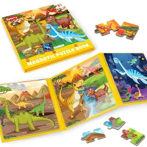 SYNARRY Magnetic Dinosaur Puzzles for Kids Ages 3-5, 20 Pieces Puzzles for Toddlers 2-4