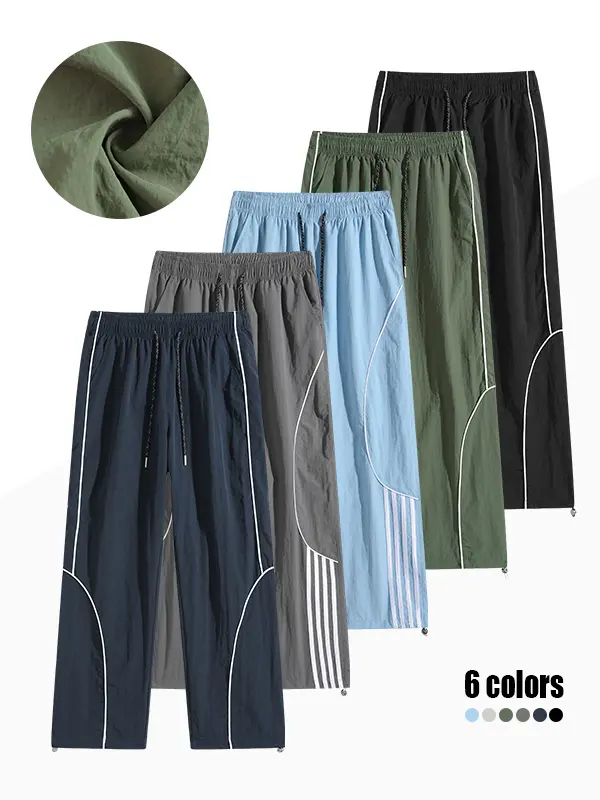 Men's Casual Drawstring-Waist Pants – Available in 6 colors, featuring a multi-pocket design. These durable outdoor training pants are suitable for fishing, work, and camping, and are ideal for spring and autumn wear.