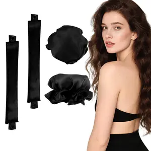 4 Pcs Heatless Curling Set with Satin Headbands -  Curlers for Beautiful Curls Without Heat Damage