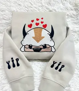 Appa Embroidered Sweatshirt, Avatar Inspired Hoodie, Yip Yip Crewneck, Retro Cartoon Sweater, Anime Fan Gift