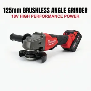 Milwaukee 18V Angle Grinder, Paddle Switch & 33mm Depth for Pipe Milwaukee 18V Angle Grinder, Paddle Switch & 33mm Depth for Pipe